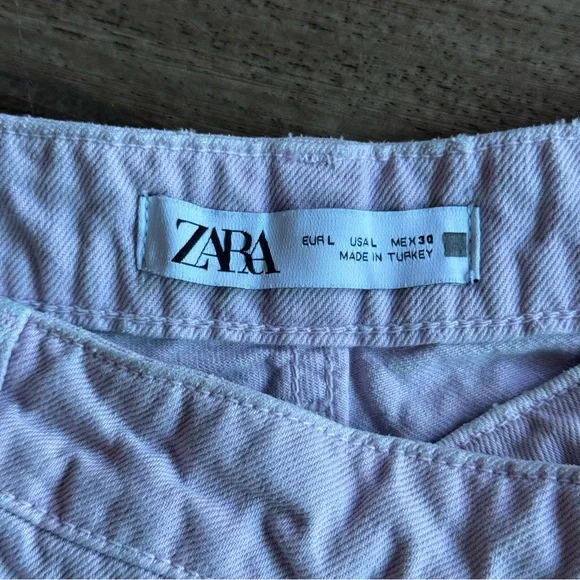 Zara purple denim skort asymmetrical size Large - Picture 4 of 4